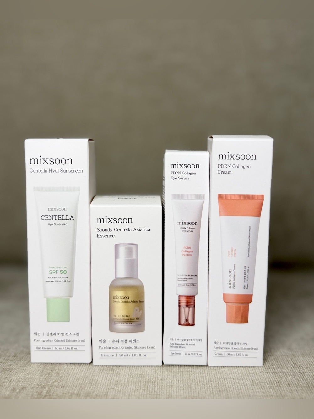 Mixsoon PDRN Collagen + Centella Skincare Bundle | 4 Piece K-Beauty